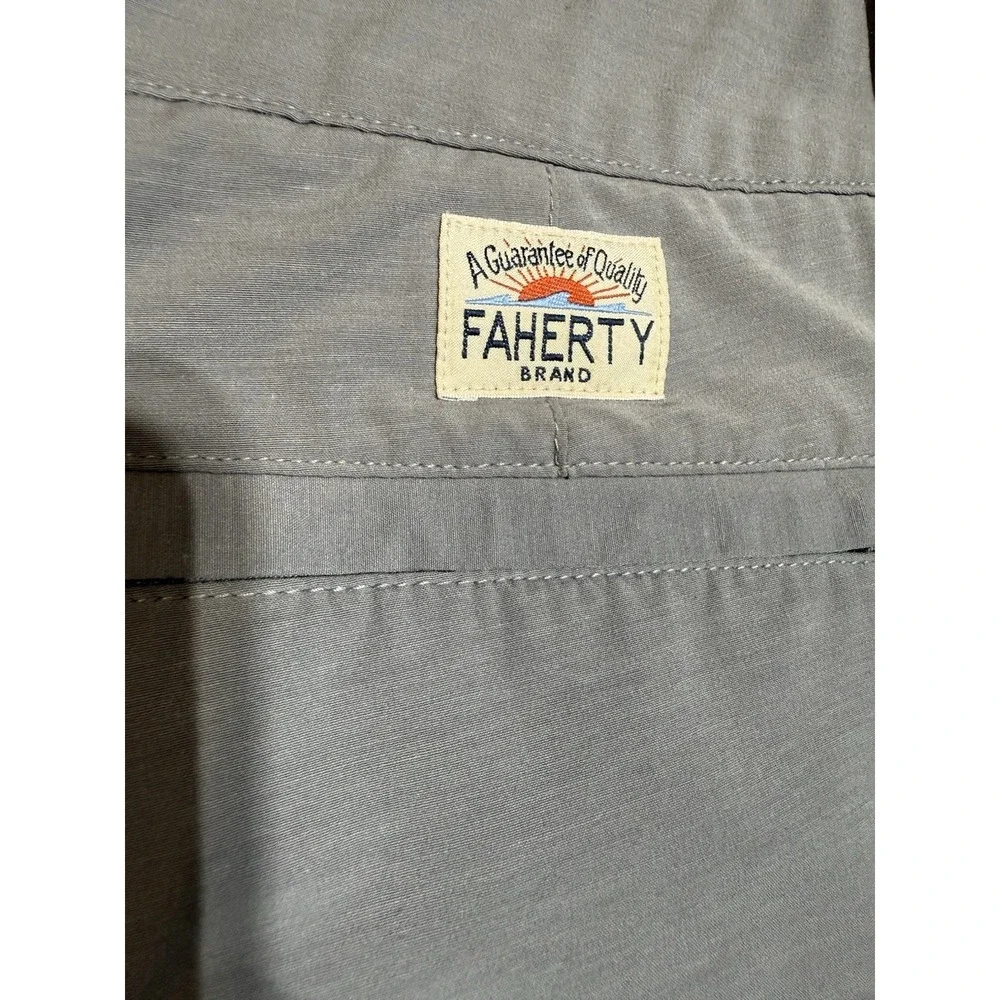 Faherty Men's All Day Shorts Gray Stretch Performance Golf Casual Size 38